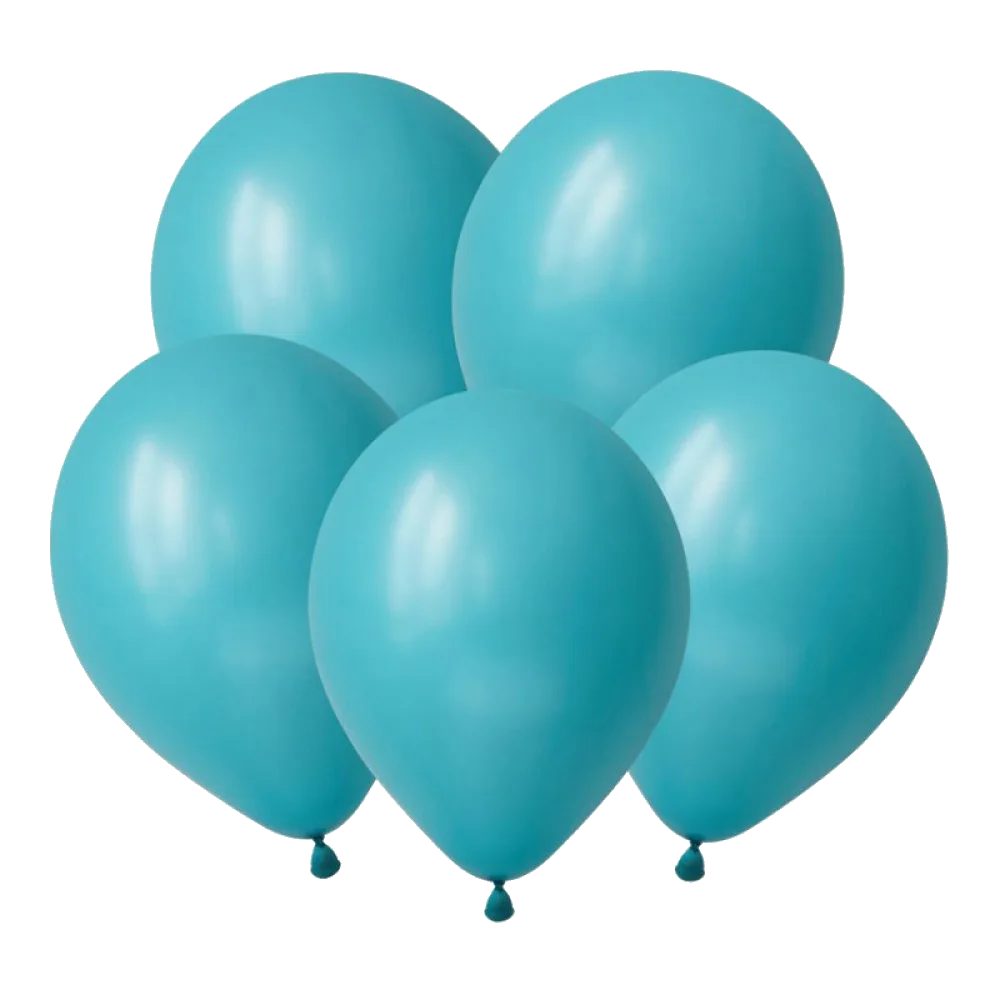 Шар: Шар V (5"/12,5 см) Бирюзовый, 100 шт. Decobal (Вьетнам)