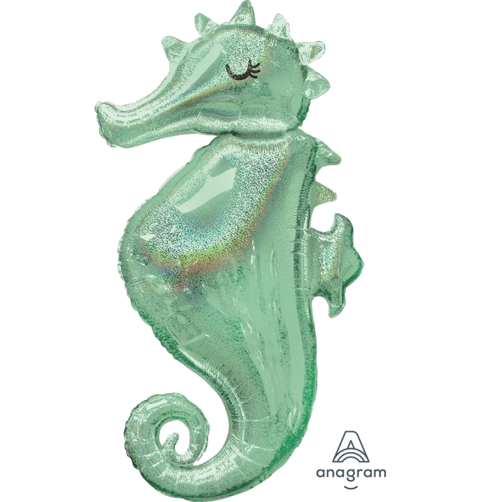 Шар: Шар (38"/96 см) Фигура, Конек морской голография, 1 шт. Anagram (США)2.5П