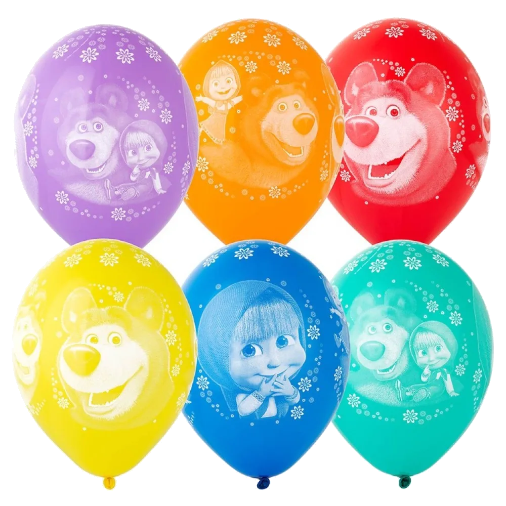 Шар: Шар (14"/36 см) Маша и Медведь, 1 шт. Belbal (Бельгия)