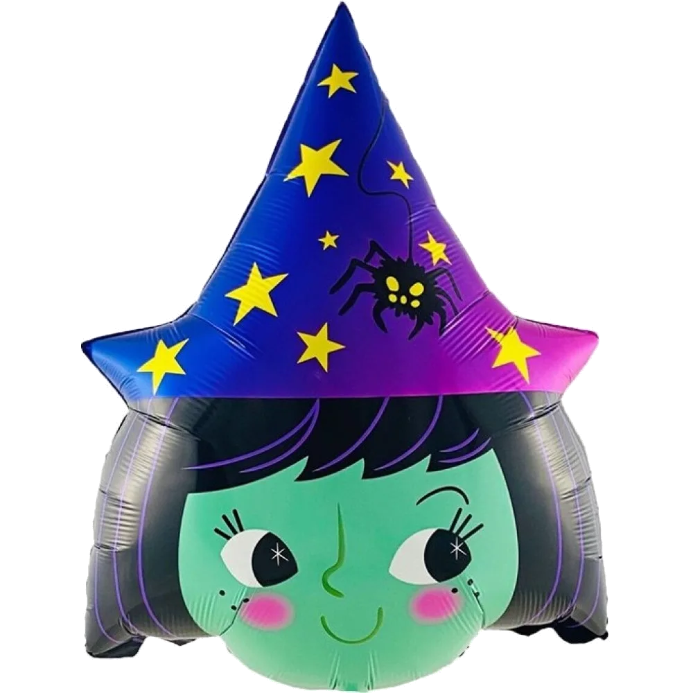 Шар: Шар (32"/81 см) Фигура Голова, Маленькая ведьмочка