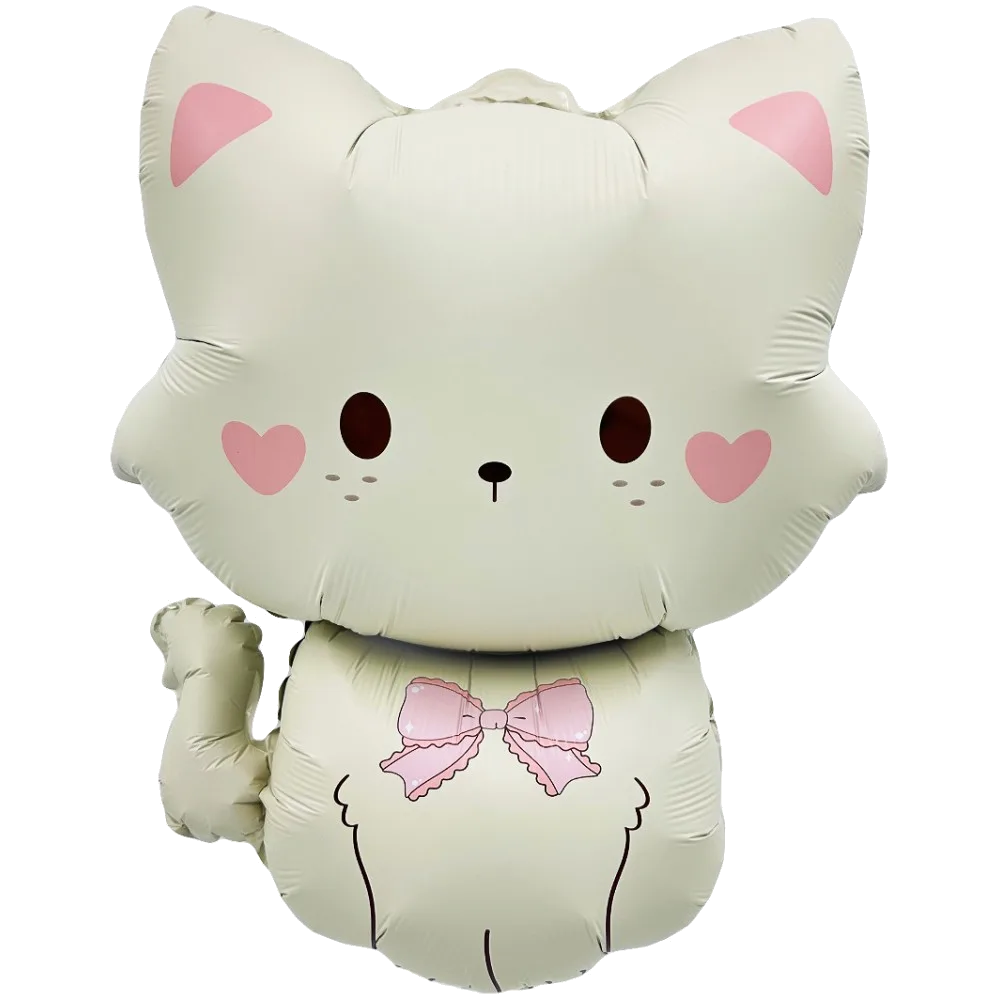 Шар: Шар (28''/71 см) Фигура, Кошечка с бантиком