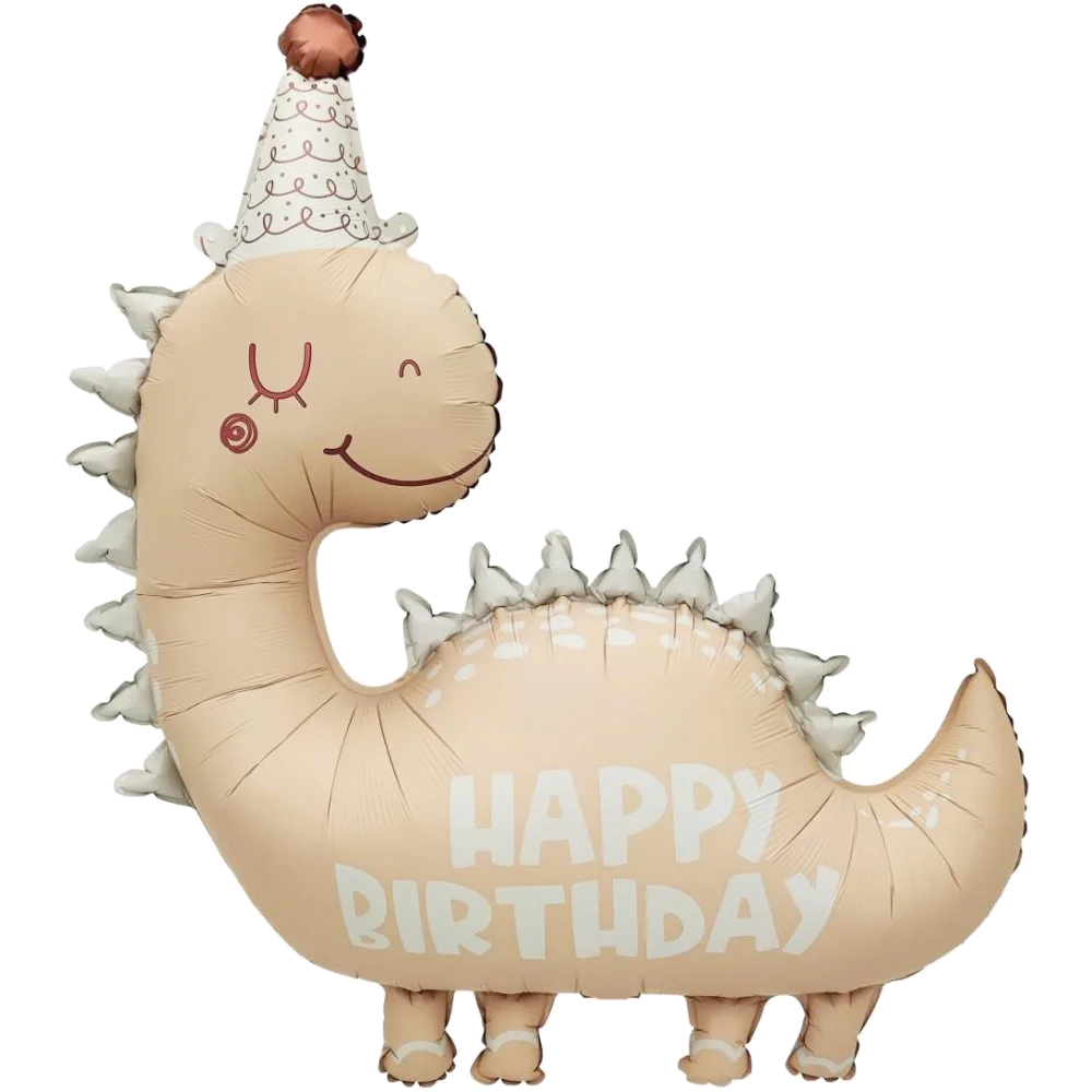 Шар: Шар (39''/99 см) Фигура, Динозаврик в колпачке, Сатин, 1 шт. в уп. (под воздух)