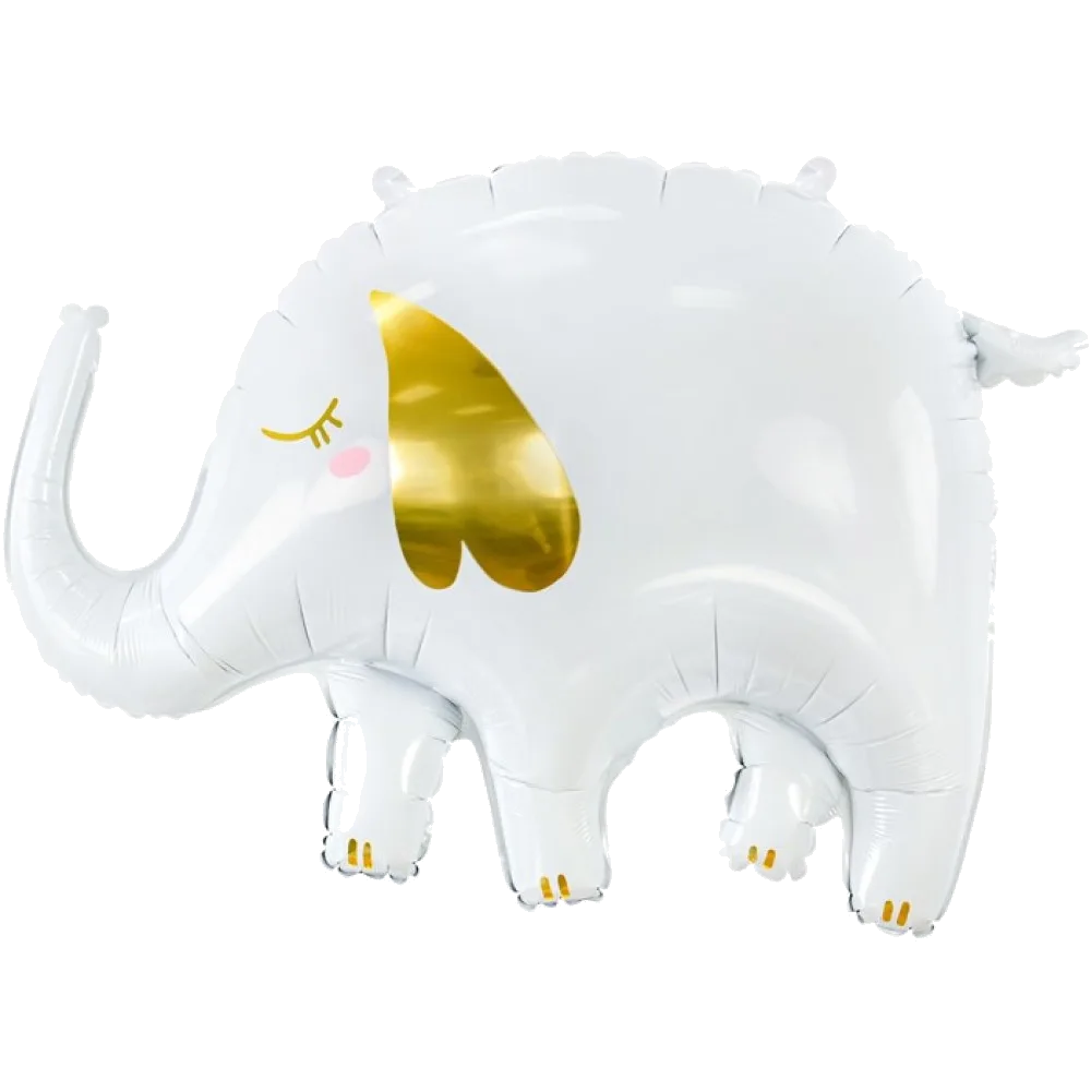 Шар: Шар (33''/84 см) Фигура, Слоник, Белый, 1 шт. в уп. 2П