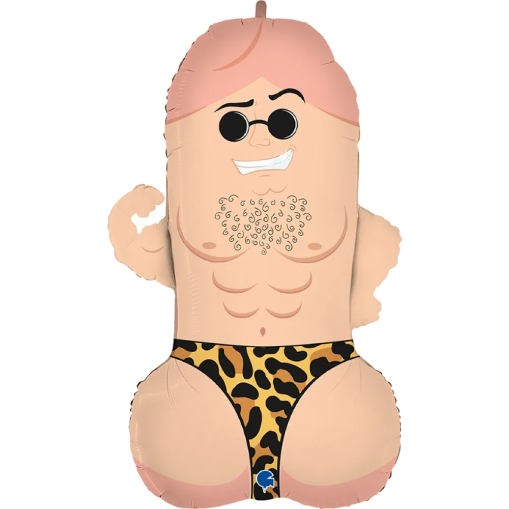 Шар: Шар (31''/79 см) Фигура, Мистер Пи-Пи Леопард, 1 шт. в уп. Grabo (Италия) 3п