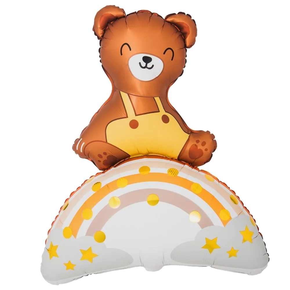 Шар: Шар (41"/104 см) Фигура Мишка на радуге, 1 шт. в уп.