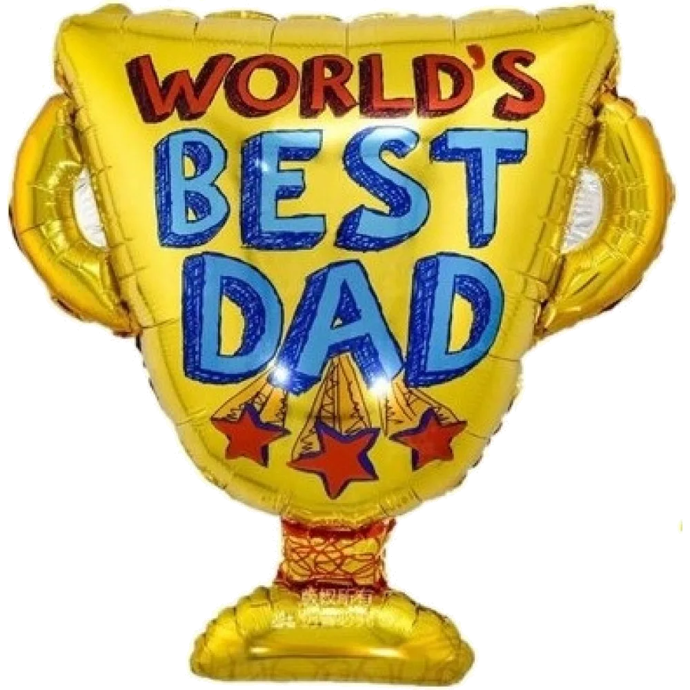 Шар: Шар (26''/66 см) Фигура, Кубок Чемпиона, Лучший Папа в мире, 1 шт.