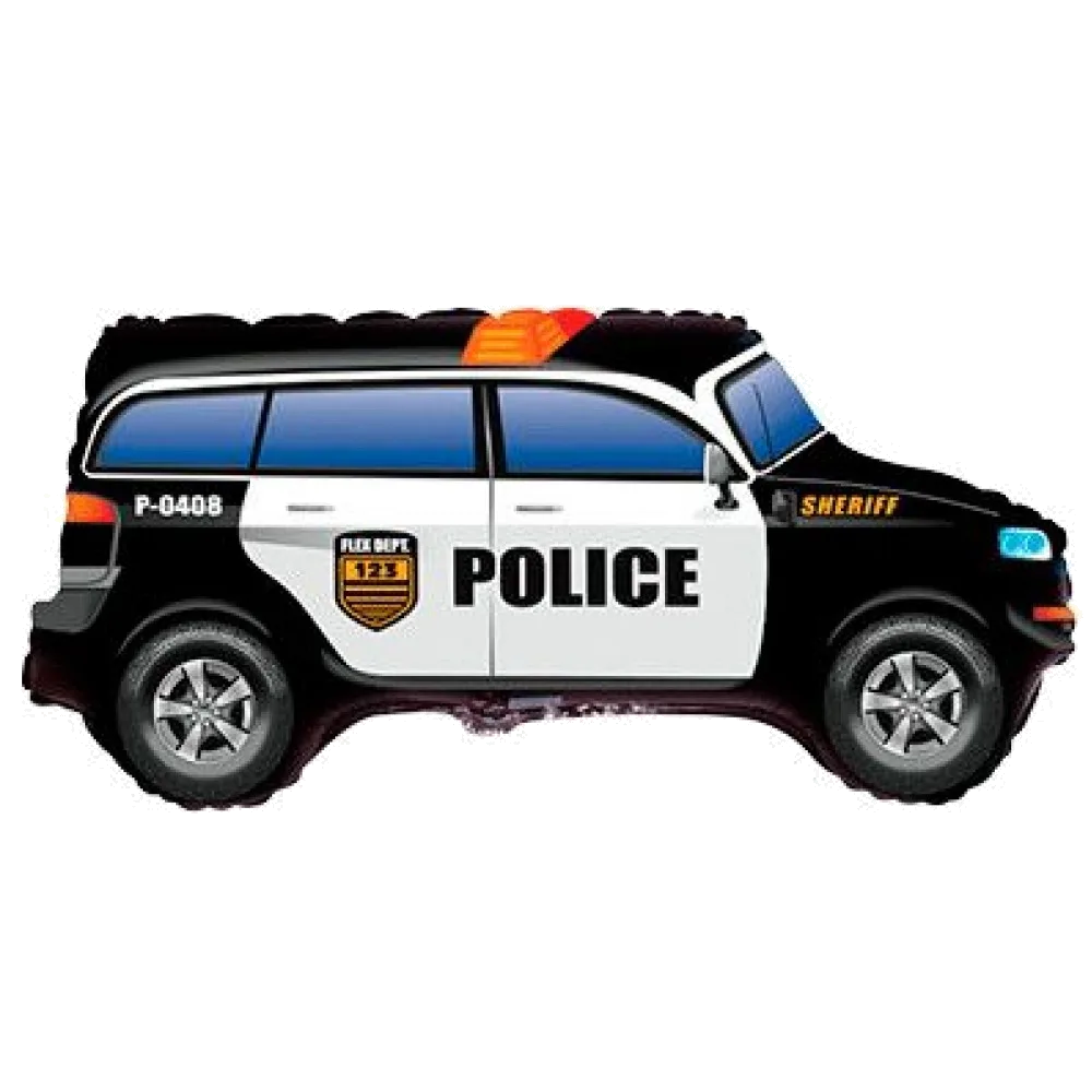 Шар: Шар (33''/84 см) Фигура, Полицейская машина, Черный