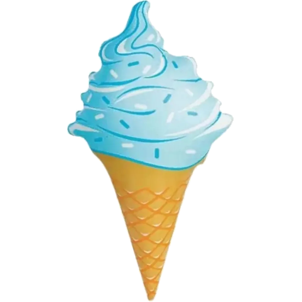 Шар: Шар (31''/79 см) Фигура Мороженое, Вафельный рожок, Голубой