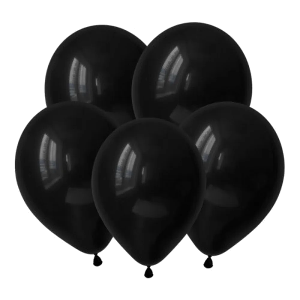 Шар: Шар V (5"/12,5 см) Черный 100 шт. Decobal (Вьетнам)