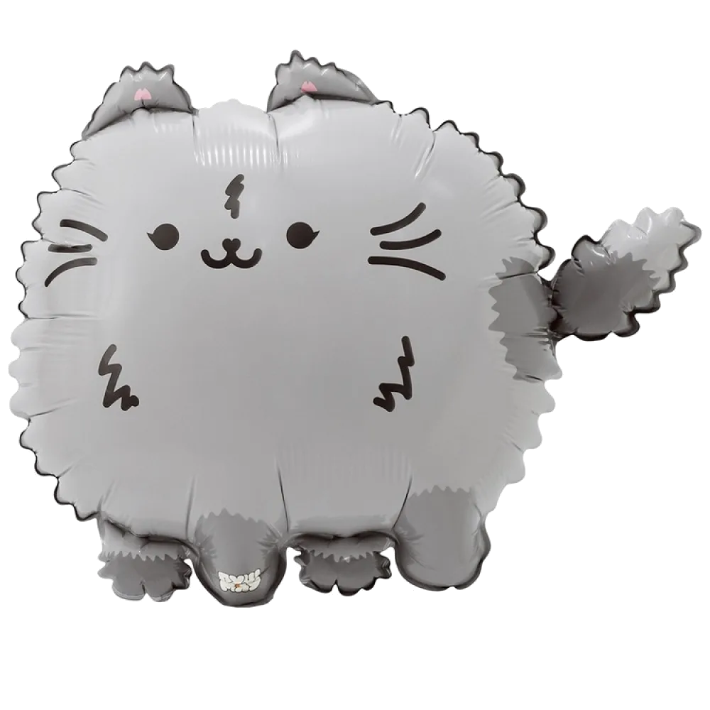 Шар: Шар (26"/66 см) Фигура, ПушМяу Кошка серая, 1 шт. в уп.