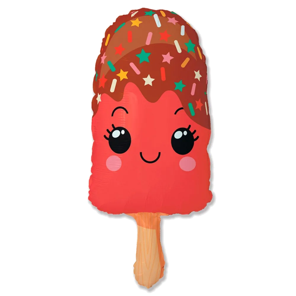 Шар: Шар (33''/84 см) Фигура, Мороженое  Счастливое эскимо, Красный