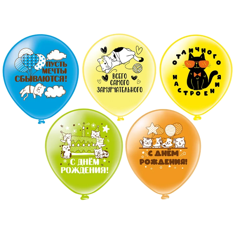 Шар: Шар (12''/30 см) СДР С Днем рождения! Замурчательный день! 5 дизайнов