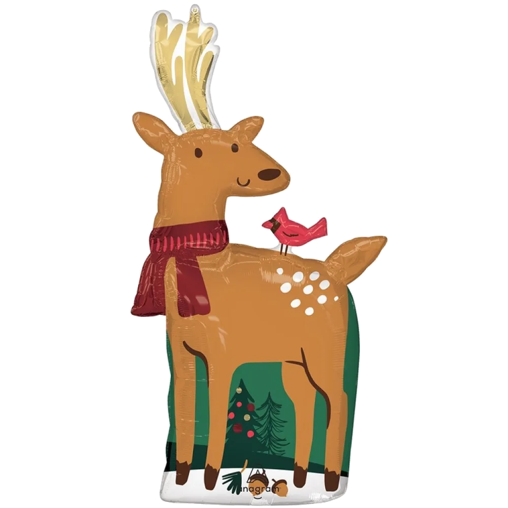 Шар: Шар (40"/101 см) Фигура, Олень, 1 шт. Anagram (США)