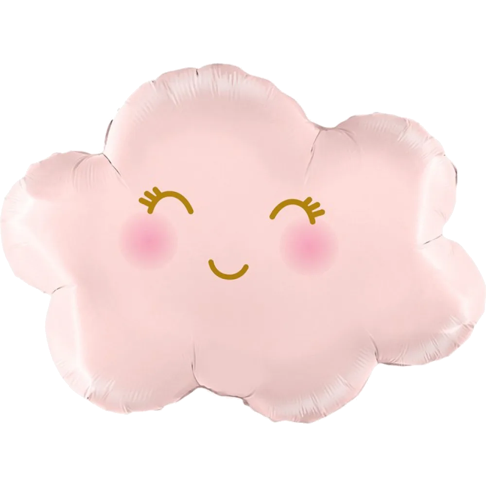 Шар: Шар (28''/71 см) Фигура, Маленькое облако, Розовый, 1 шт. в уп. 1.6 П