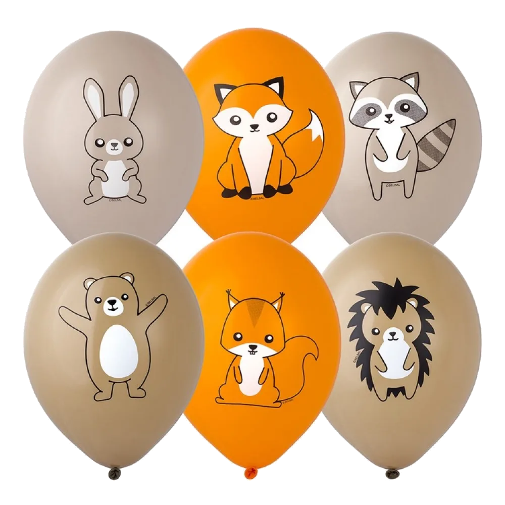 Шар: Шар (14"/36 см) Лесные зверушки, 1 шт. Belbal (Бельгия)