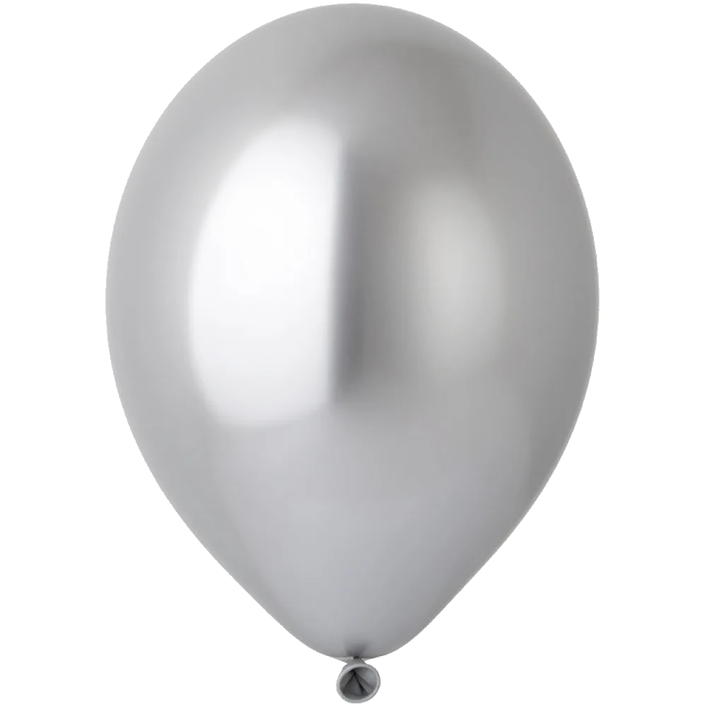 Шар: Шар (14"/36 см) Серебро (Glossy Silver), хром, 1 шт. Belbal (Бельгия)