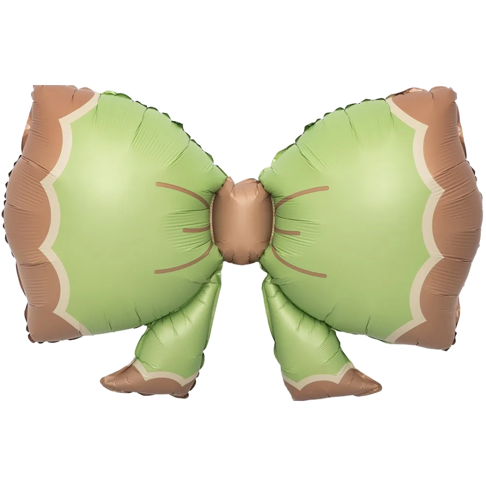 Шар: Шар (37''/94 см) Фигура, Бант, Мятный, Сатин, 1 шт. в уп.
