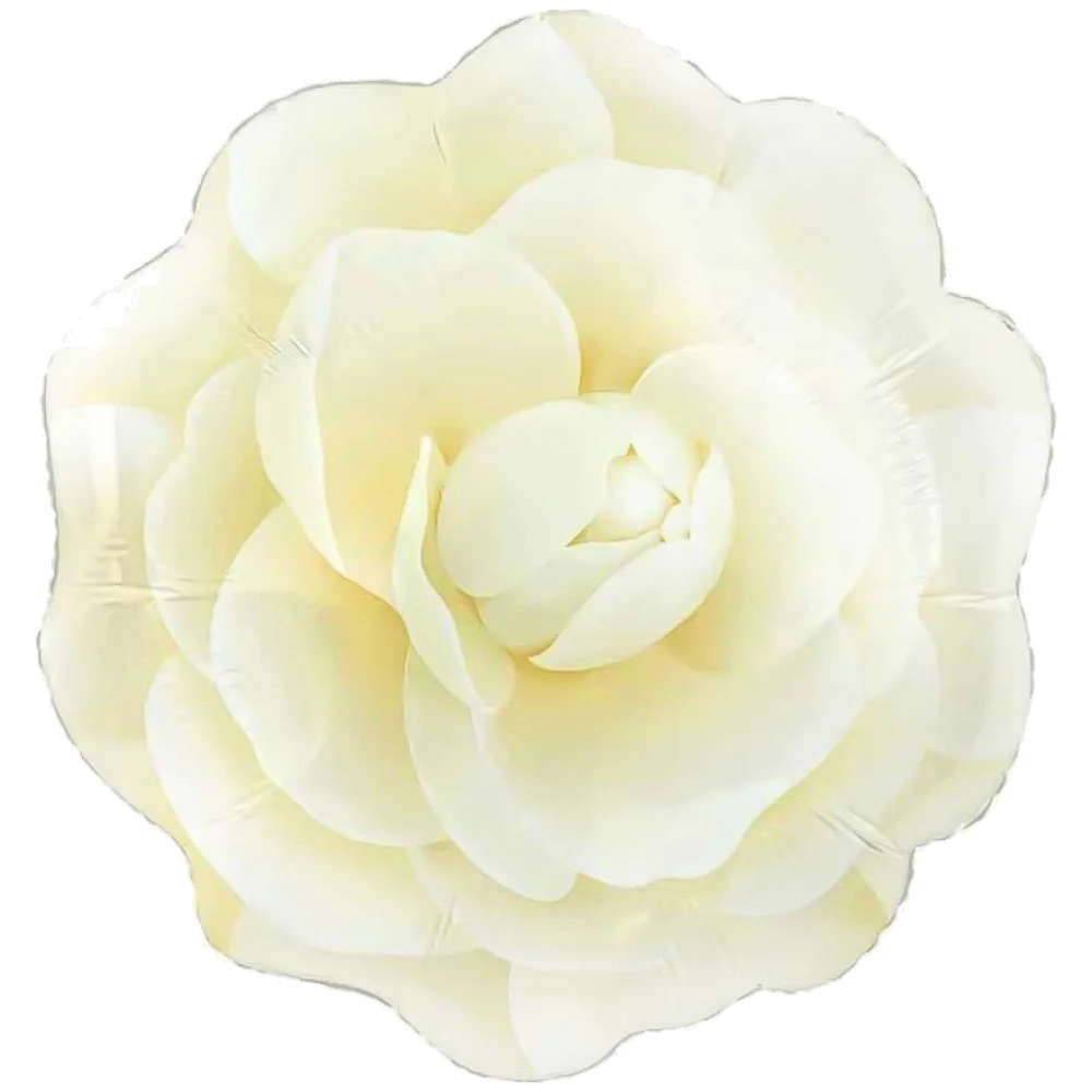 Шар: Шар (19''/48 см) Цветок, Камелия, Кремовый, 1 шт. в уп.
