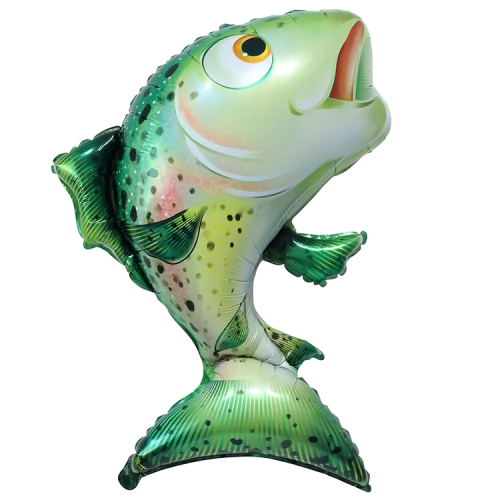 Шар: Шар (35"/89 см) Фигура Рыба зеленая