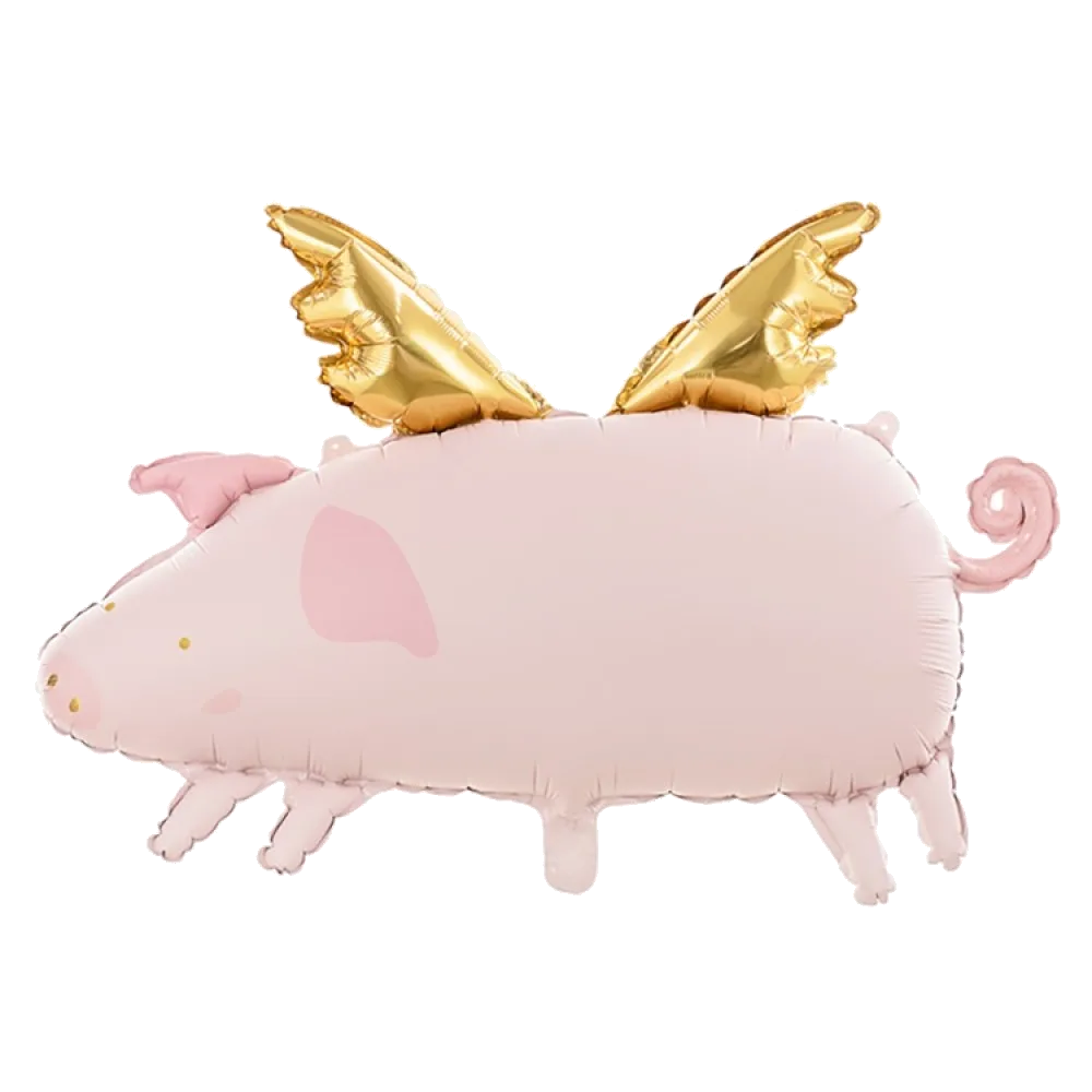 Шар: Шар (28"/70 см) Фигура, Свинка с крыльями