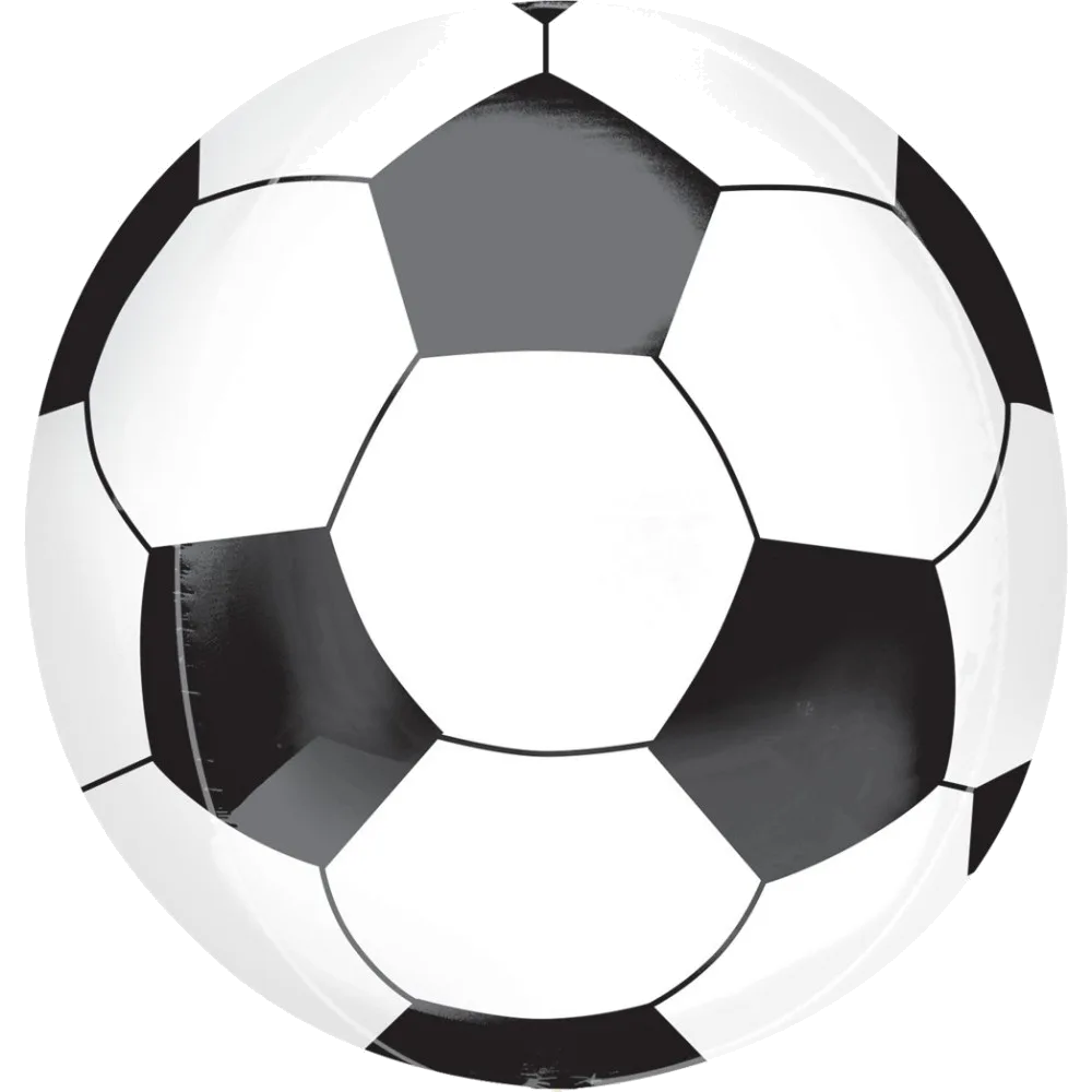 Шар: Шар 3D (21''/53 см) Сфера, Футбольный мяч, Черный