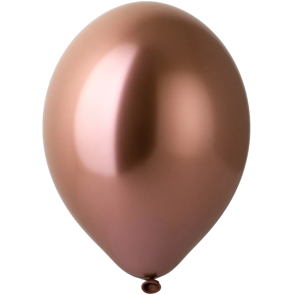 Шар: Шар (14"/36 см) Розовое золото (Glossy Rose Gold), хром