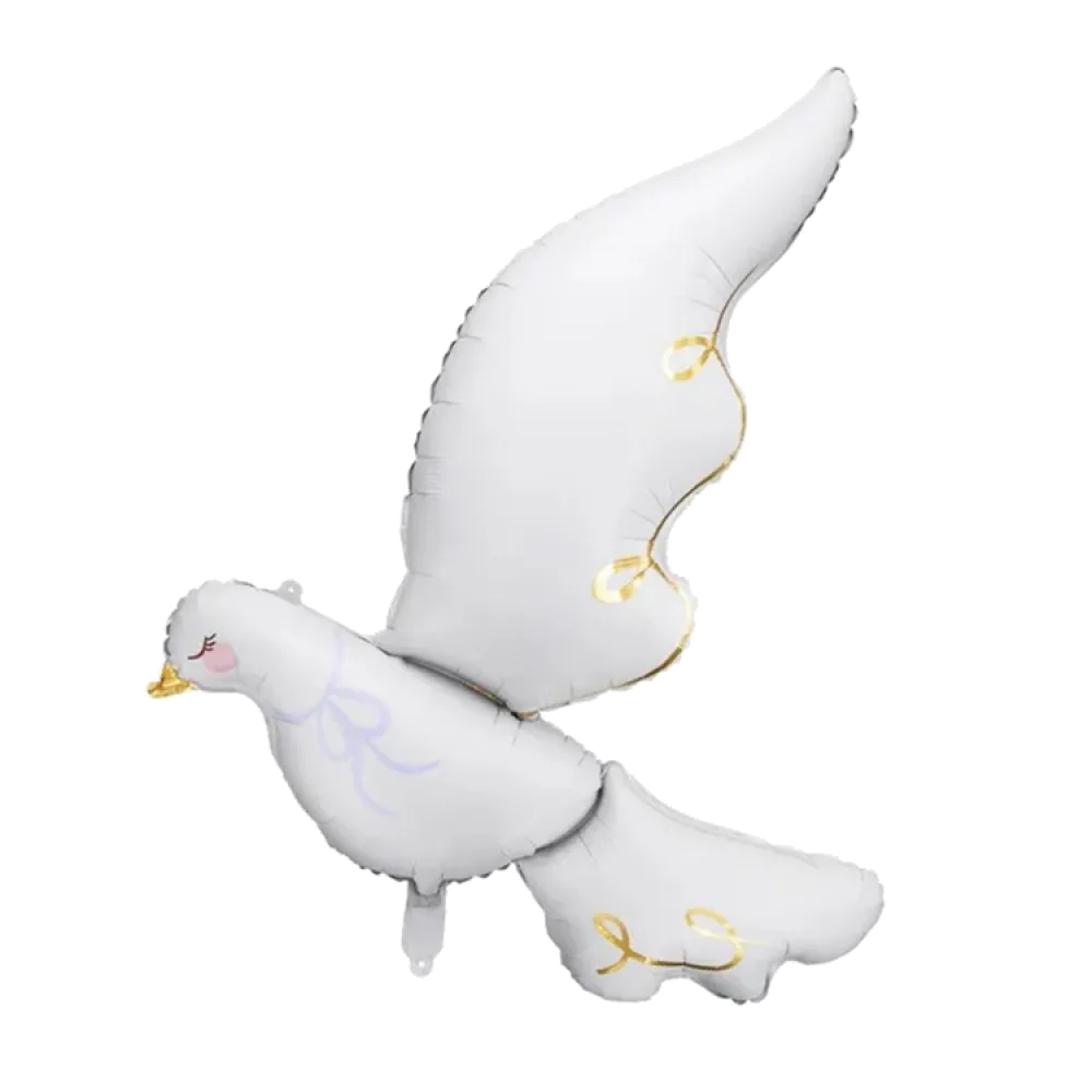 Шар: Шар (35"/90 см) Фигура Голубь White, 1 шт. в уп. PartyDeco