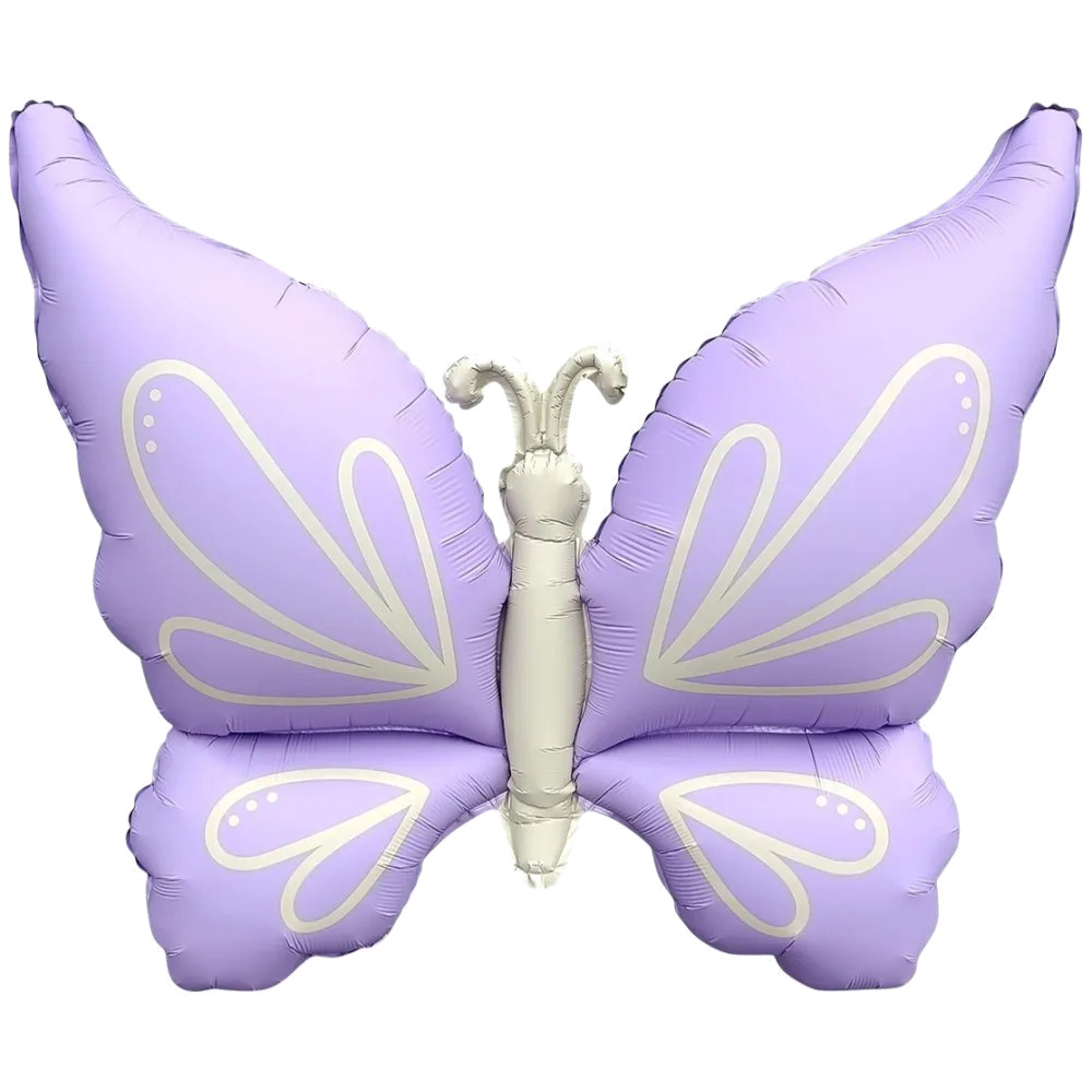 Шар: Шар (37''/94 см) Фигура, Нежная бабочка, Сиреневый, Сатин, 1 шт.