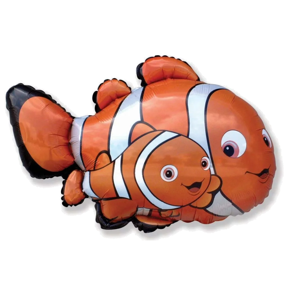 Шар: Шар (34''/86 см) Фигура, Рыба-клоун, Оранжевый, 1 шт. Flexmetal (Испания)2.3П