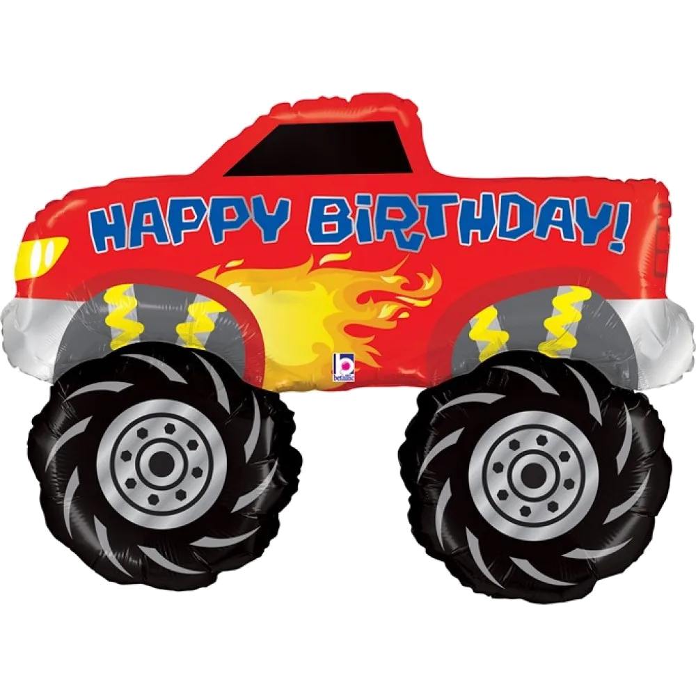 Шар: Шар (34''/86 см) Фигура, Джип Монстр-Трак, 1 шт. Grabo (Италия)3.8П