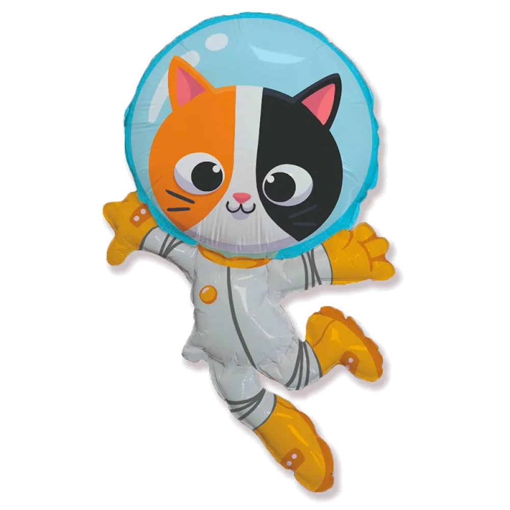 Шар: Шар (38"/96 см) Фигура Котик-космонавт