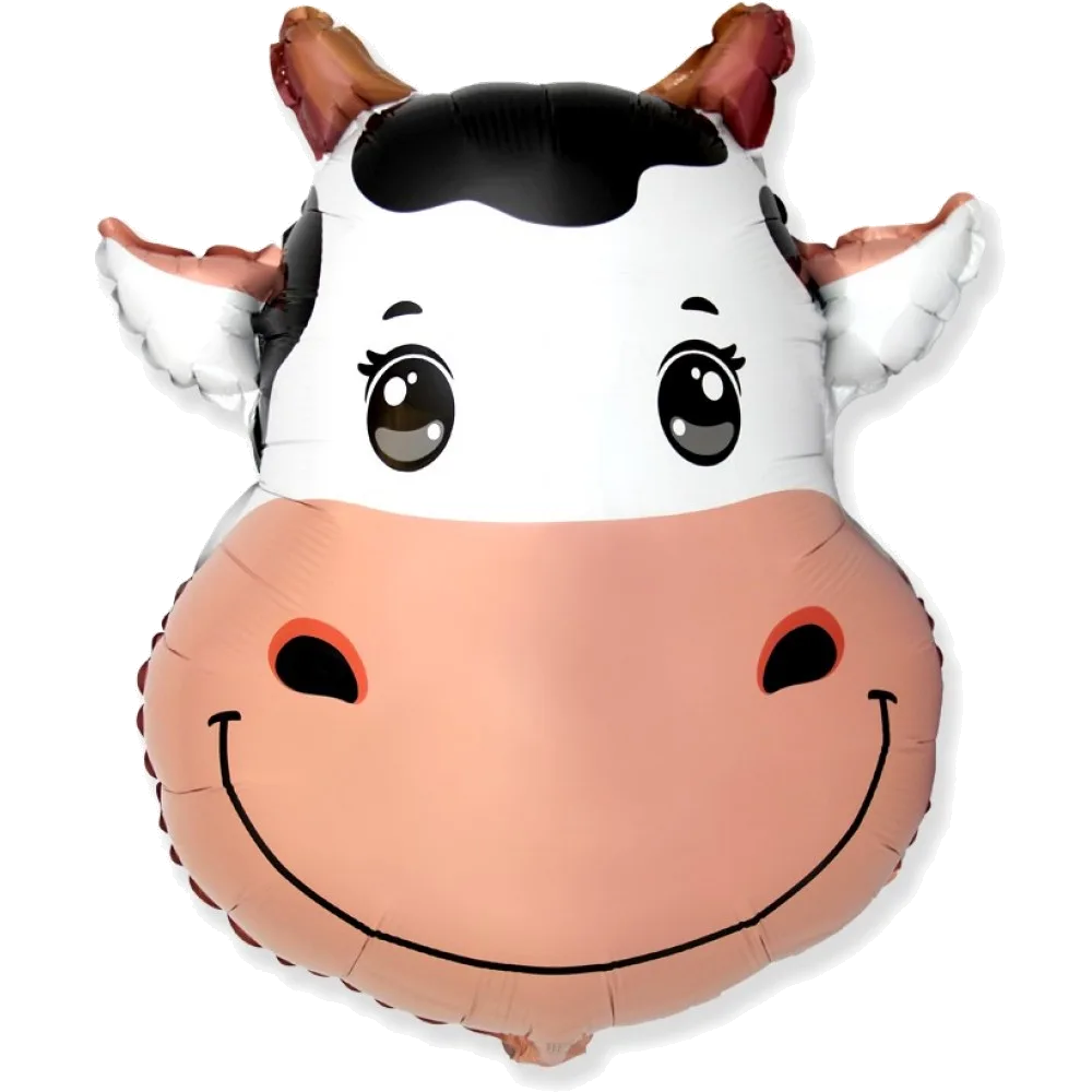 Шар: Шар (22''/56 см) Фигура, Голова, Милая Корова, 1 шт. Flexmetal (Испания)