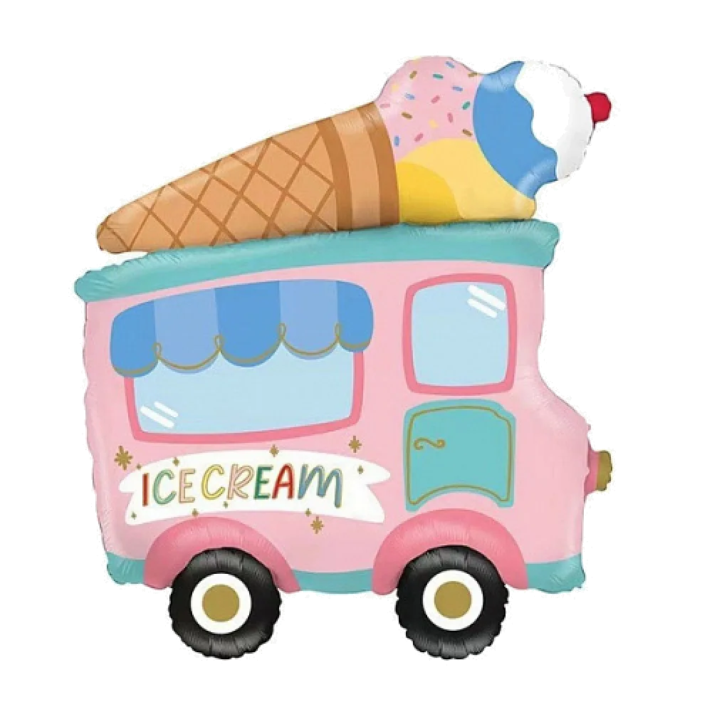 Шар: Шар (27''/69 см) Фигура, Машинка с мороженным, 1 шт.