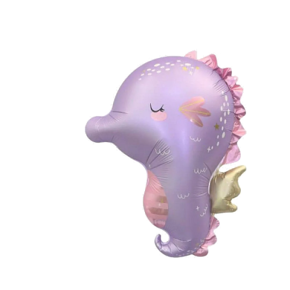 Шар: Шар (25"/64 см) Фигура, Морской конёк, Сиреневый
