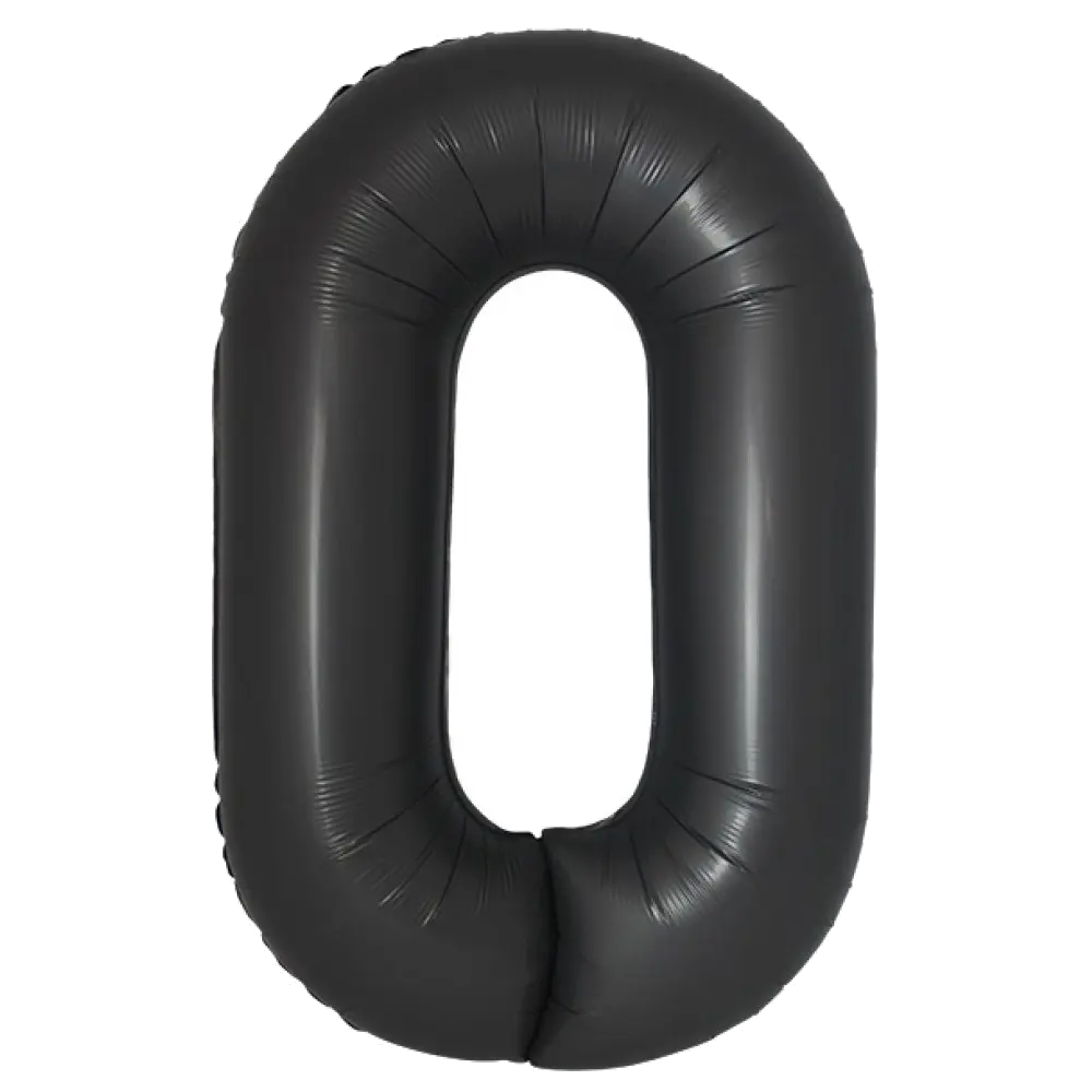 Шар Шар И (40''/102 см) Цифра, 0 Slim, Черный, Сатин, Цифра, 40"/102 см