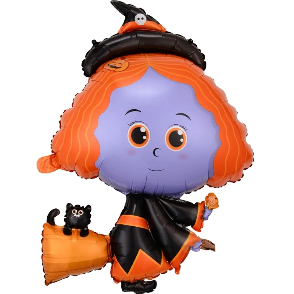 Шар: Шар (36''/91 см) Фигура, Ведьмочка на метле