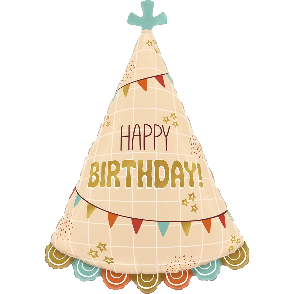 Шар: Шар (26''/66 см) Фигура, Праздничный колпачок