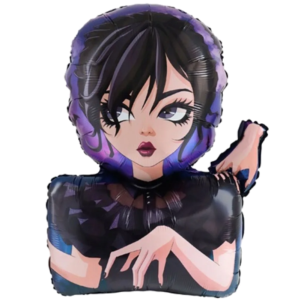 Шар: Шар (33"/84 см) Фигура Мрачная девочка танцующая, 1 шт. в уп.1.8П