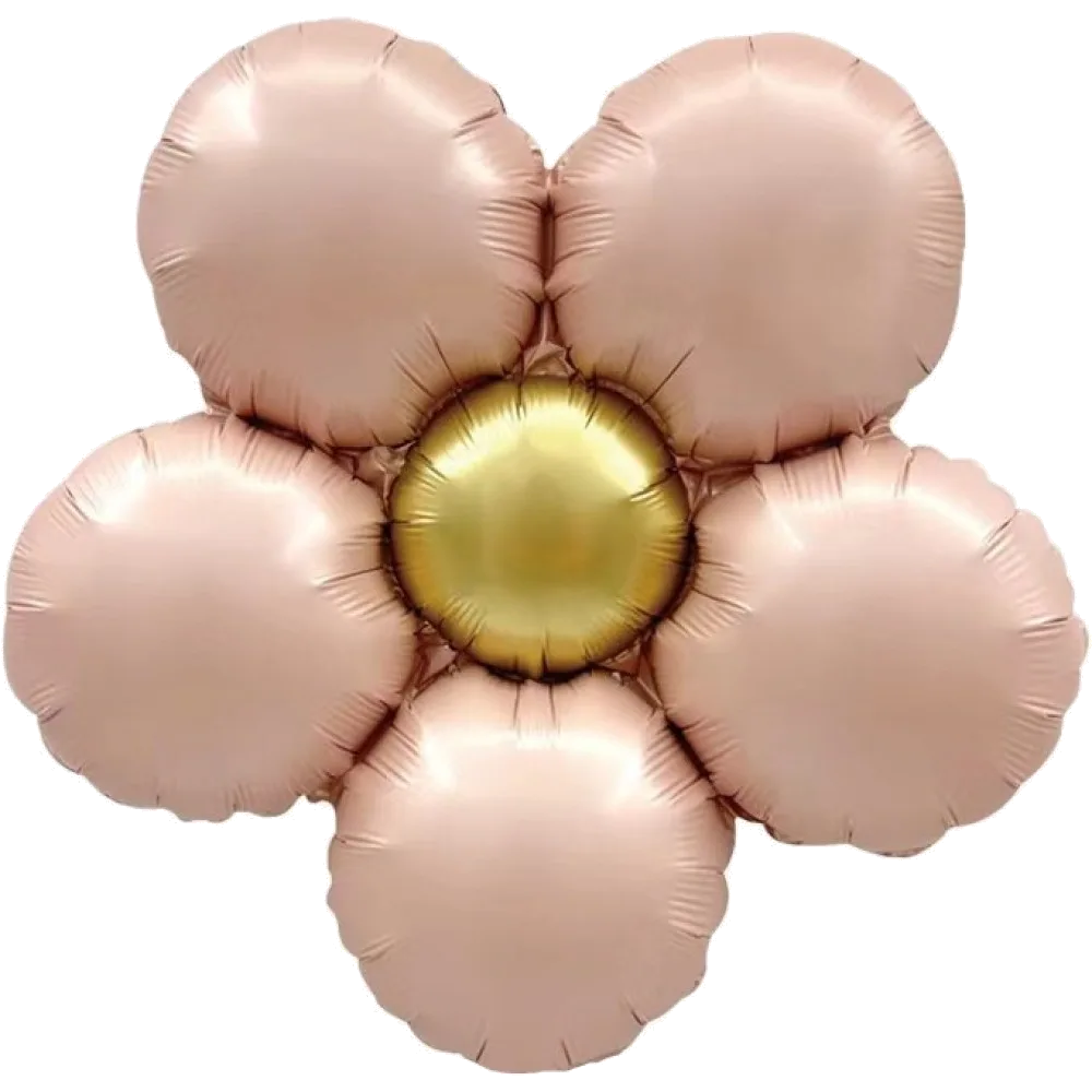 Шар: Шар (18''/46 см) Цветок, Ромашка (надув воздухом), Розовый, Сатин