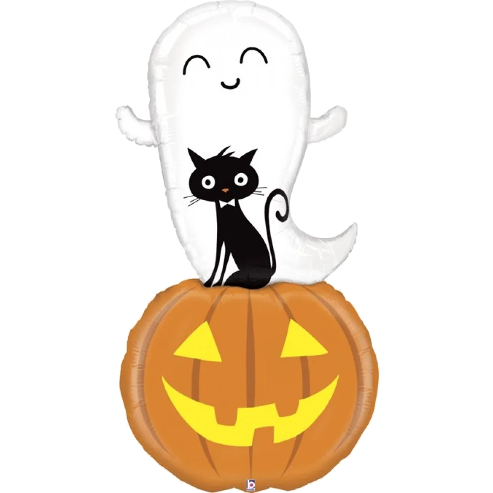 Шар: Шар (60''/152 см) Фигура, Привидение с котенком