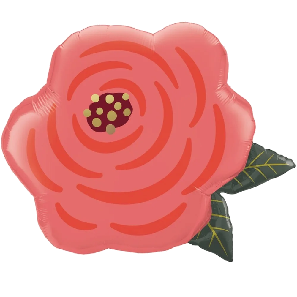 Шар: Шар (38"/97 см) Фигура, Роза пионовидная