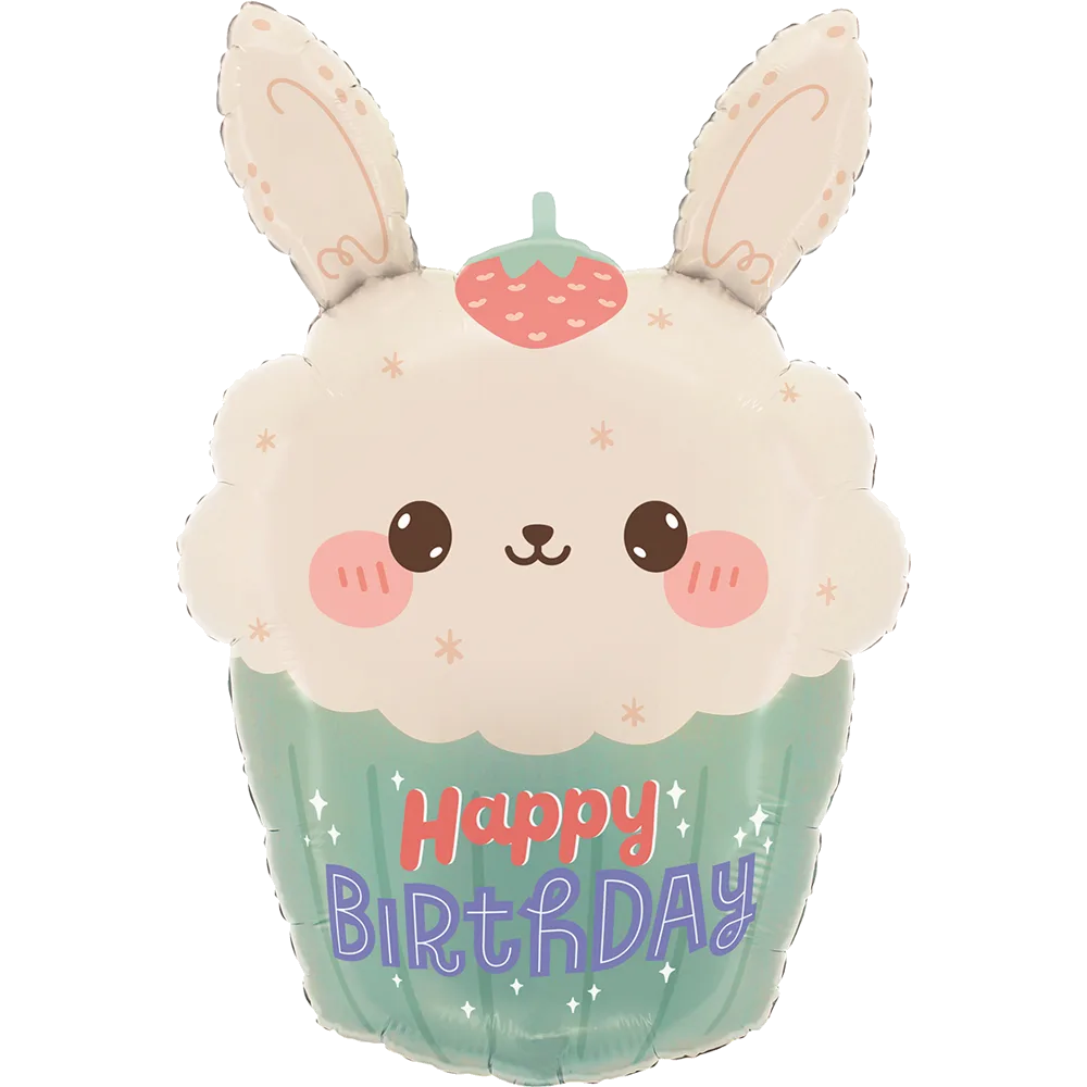 Шар: Шар (23''/58 см) Фигура, Кексик с зайчиком, 1 шт.