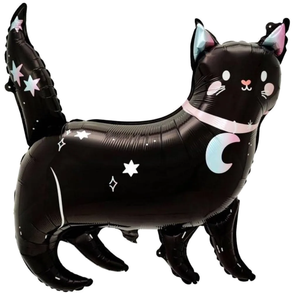 Шар: Шар (38''/97 см) Фигура, Звездная кошка, Черный