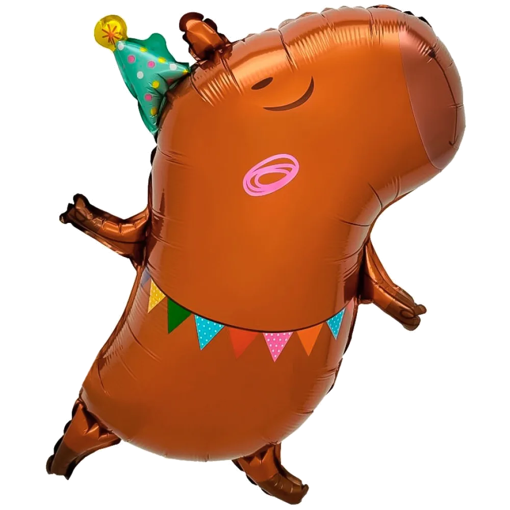 Шар: Шар (26''/66 см) Фигура, Капибара на вечеринке