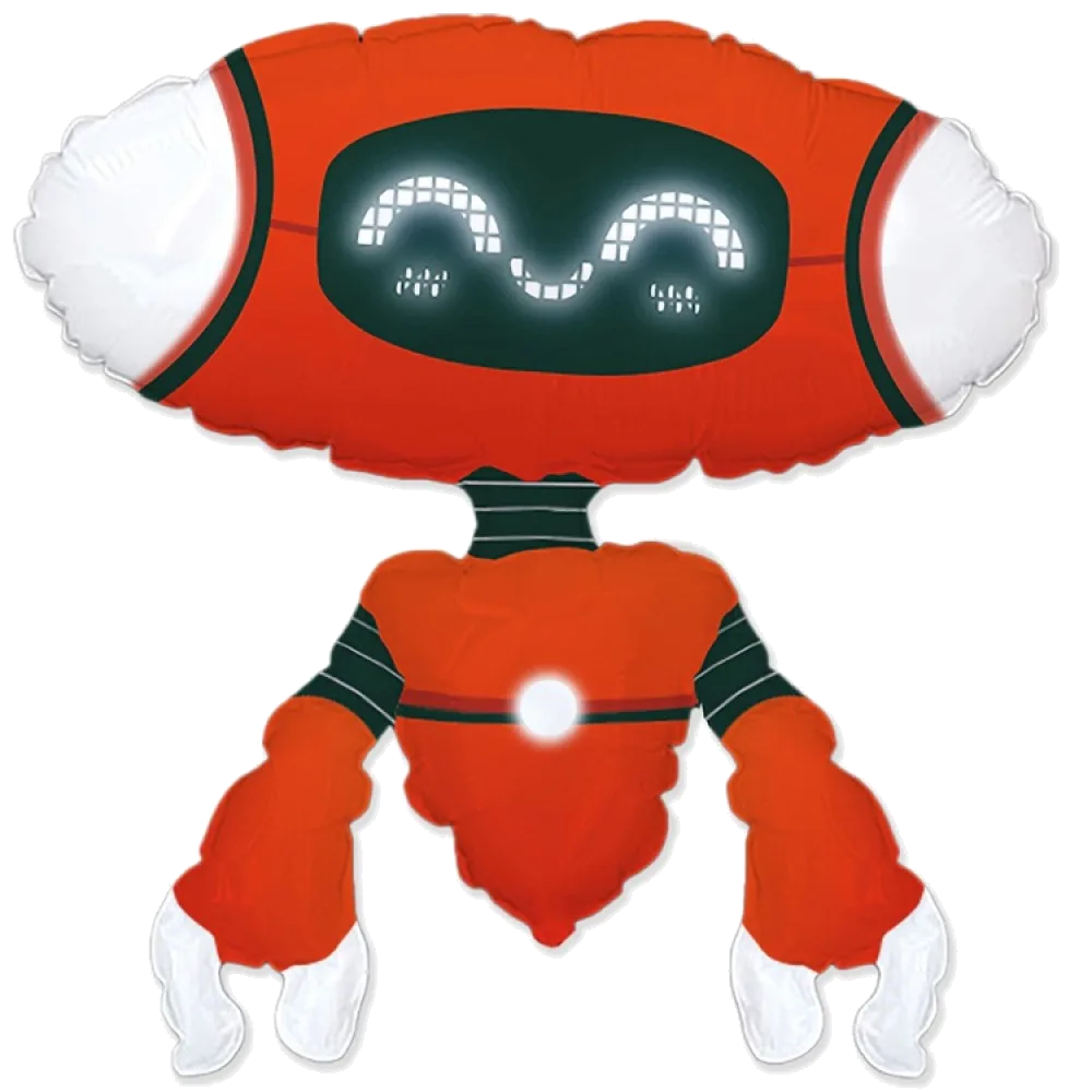 Шар: Шар (27"/68 см) Фигура, Робот красный