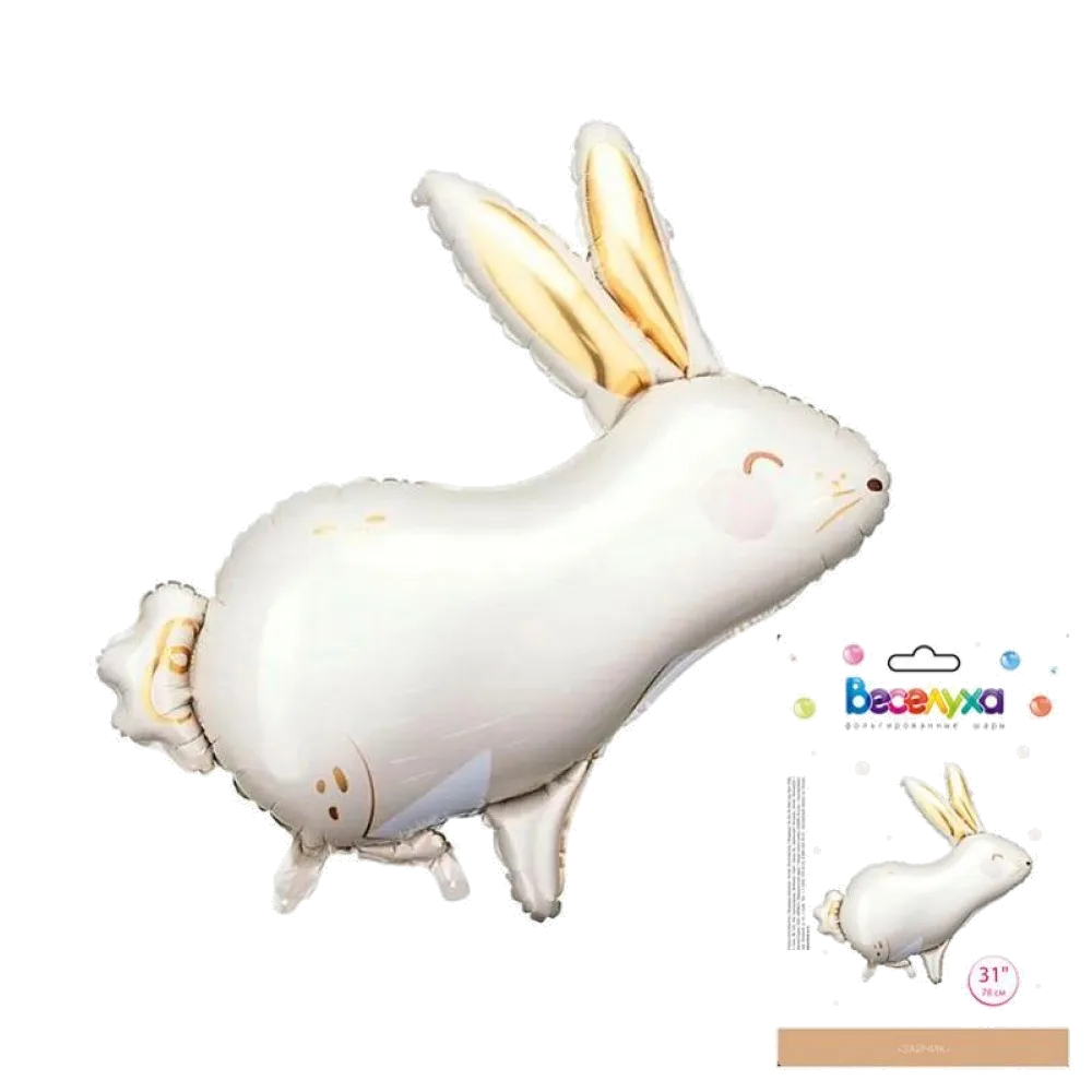 Шар (24"/60 см) Зайка фигура в упаковке