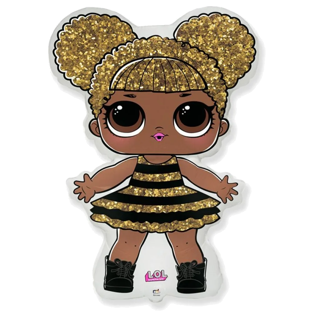 Шар: Шар (34''/86 см) Фигура, Кукла ЛОЛ (LOL), Сияющая Королева, 1 шт. Flexmetal (Испания)1.6П