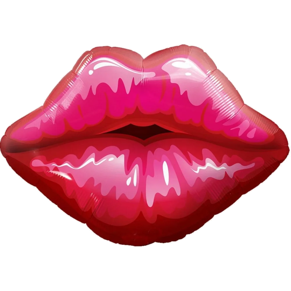 Шар: Шар (30''/76 см) Фигура, Губы, Красный